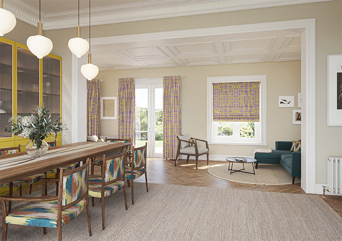 Bamboo Candy, Yellow Lilac - Roman Blind - Image 6